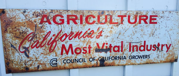 CA agriculture sign